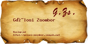 Gálosi Zsombor névjegykártya